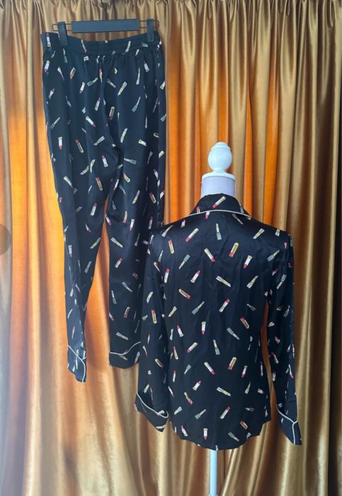 Olivia Von Halle Lila Cleo Pijama mătase naturală set lounge