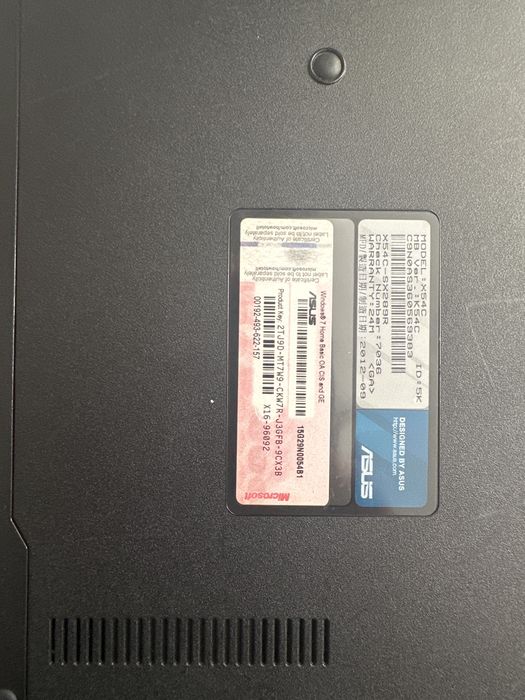 Продам ноутбук ASUS X54C.