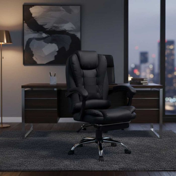 Ергономичен офис стол с масаж и подложка за крака – Релакс и комфорт