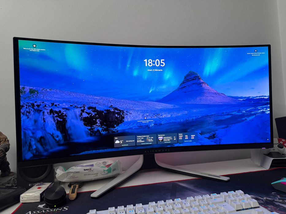 Monitor LED Alienware AW3423DW 34" QD-OLED 175 Hz HDR G-Sync Ultimate