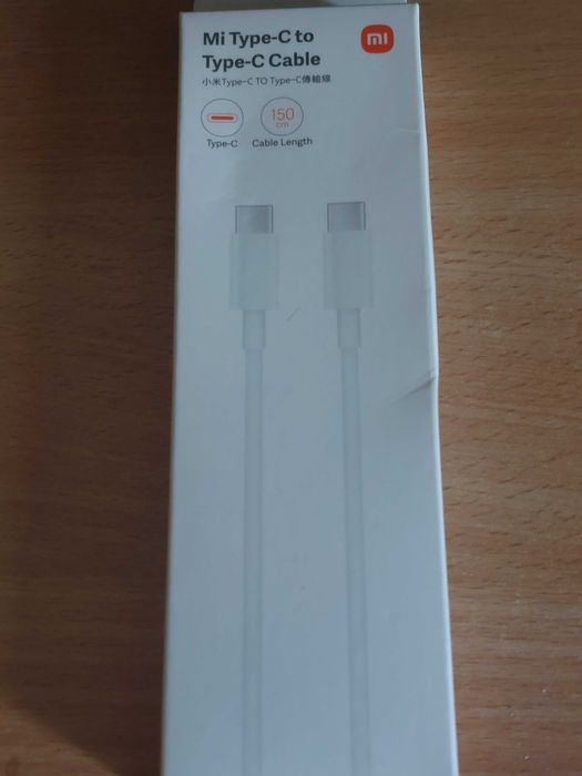 ocazie/Cable de date Xiaomi SJX12ZM, USB Type-C/USB Type-C, 1,5m, Alb