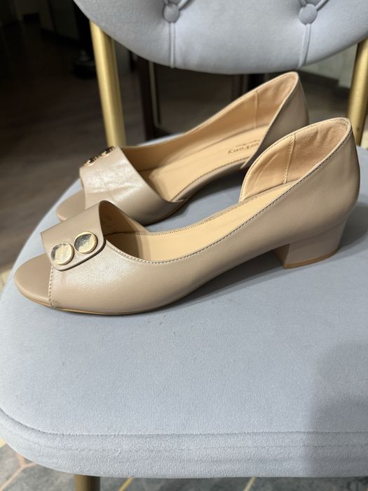 Балетки летние бежевые