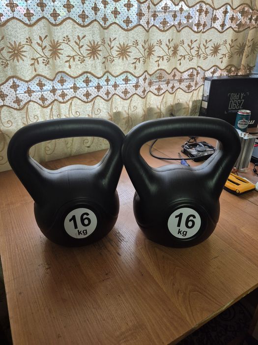Гантели по 16 кг, новые в отличном состоянии