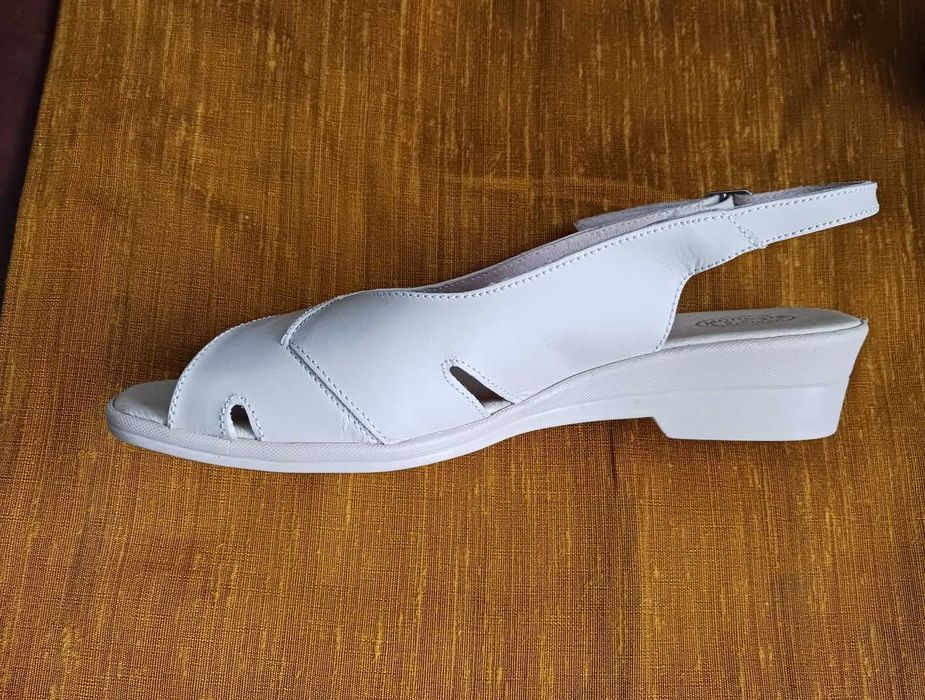 Pantofi Vara SandalePiele Noi Dama Crem 40