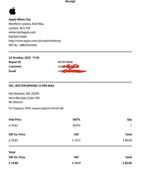 iPhone 13 Pro Max син 128GB 100% чисто нова оригинална батерия.