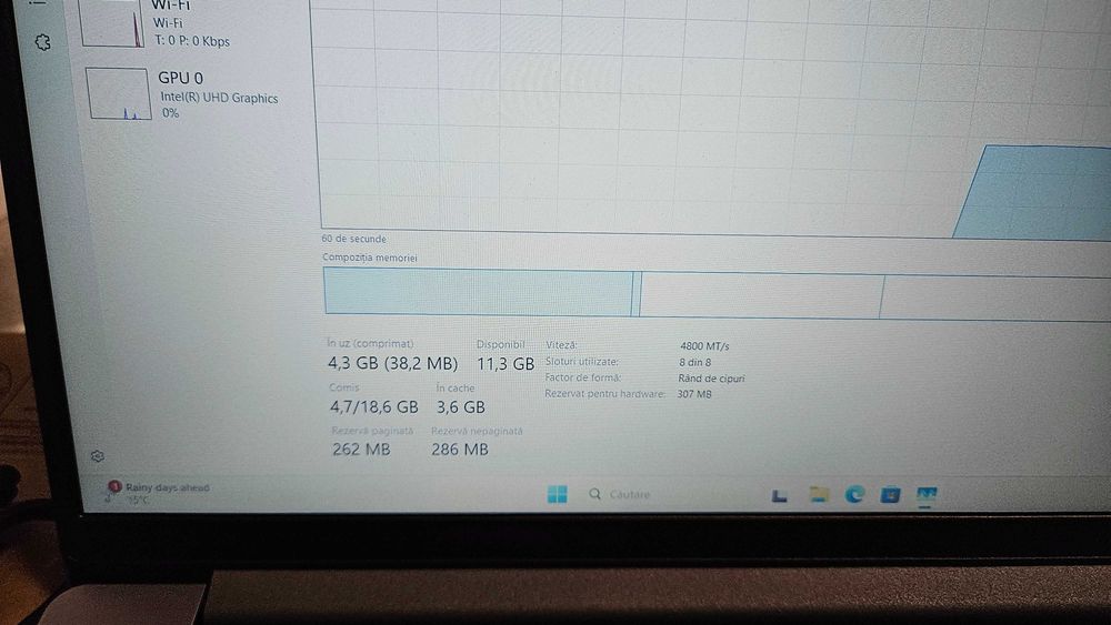Laptop Lenovo Idea Pad Slim 3/15,6 ”, windows 11 si procesor I5-12450H