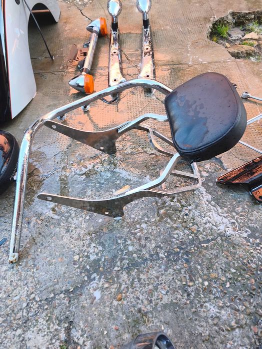 Sissy bar + spătar pasager (Honda Shadow / Dragstar / Vulc