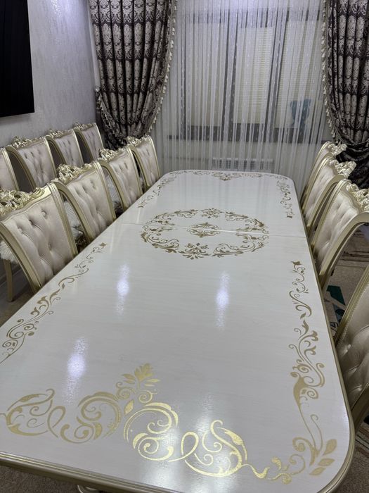 Стол стул 12 кишилик