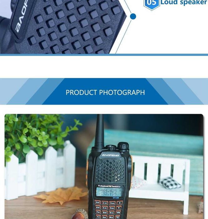 Нова модел Baofeng 6R 8w 5000MAh модел 2026 двубандова 136-174,400-520