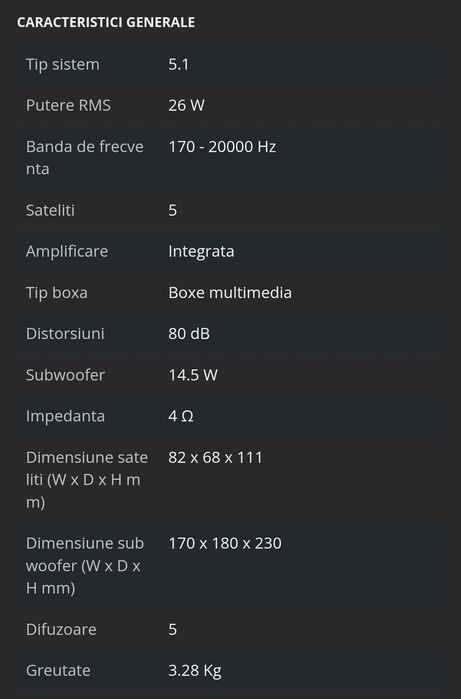 Sistem  audio Genius 5.1 SW-5.1 1020