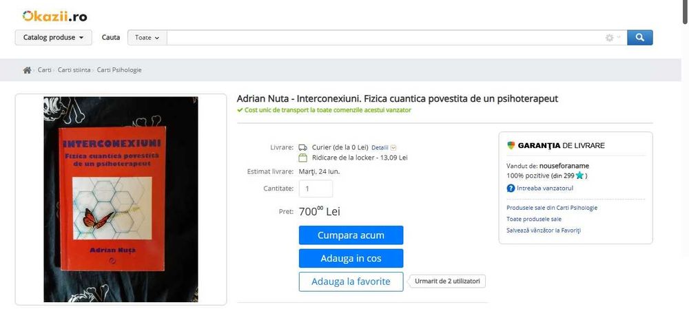 RARA,Interconexiuni.Fizica cuantica povestita de un psihoterapeut,Nuta