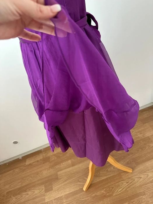 Monsoon Rochie midi matase naturala mov