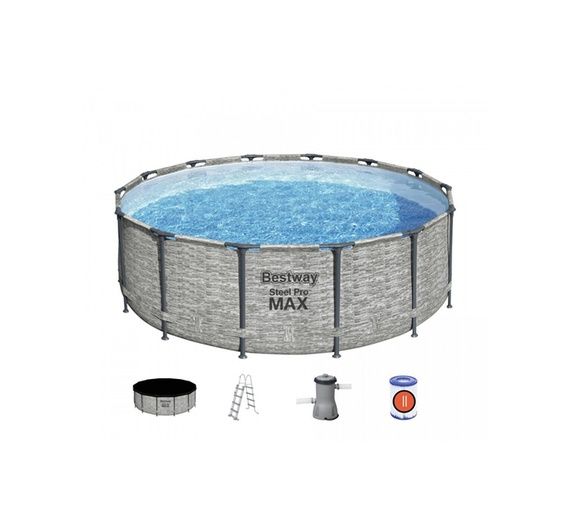 ЧИСТО НОВ Басейн Bestway Steel Pro MAX (4.27х1.22м)  ПЪЛЕН КОМПЛЕКТ