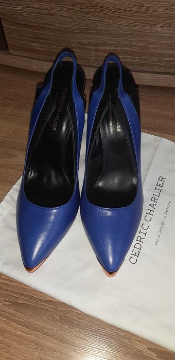 Обувки с висок ток от естествена кожа CEDRIC CHARLIER