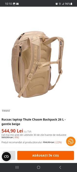 Rucsac laptop Thule Chasm Backpack 26 L  NOU!