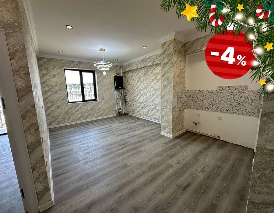 НОВОГОДНИЕ СКИДКИ Евро 2х комнатная квартира 43 м2 метро Олмос