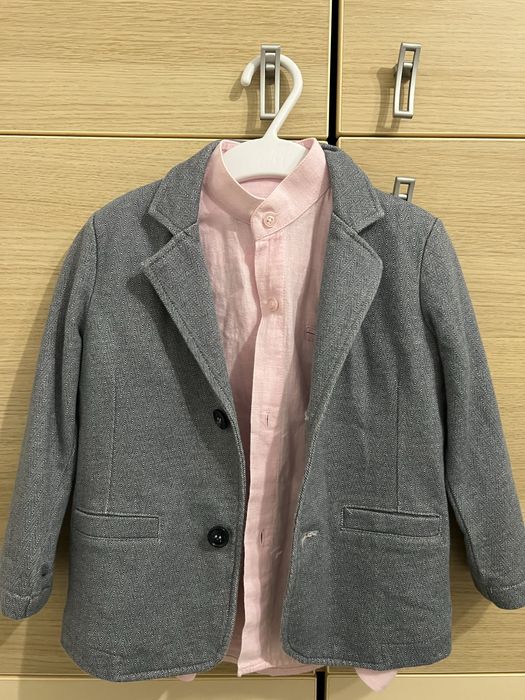 Sacou + camasa  baieti 2-3 ani