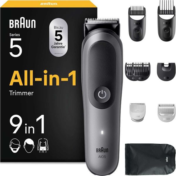 Нов Мултитример Машинка за Подстригване Braun AIO5545 Series 5 9 в 1, 2 години Гаранция