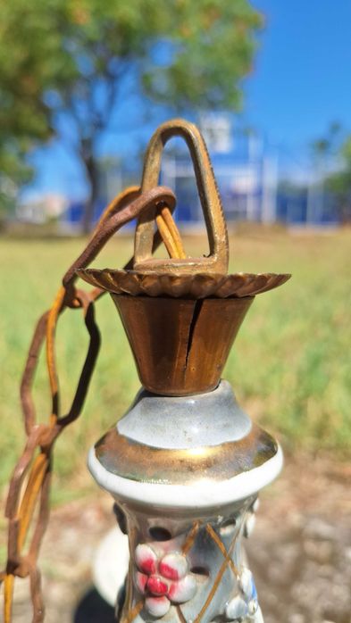 Полилей класика - мед с керамика, ръчно рисуван