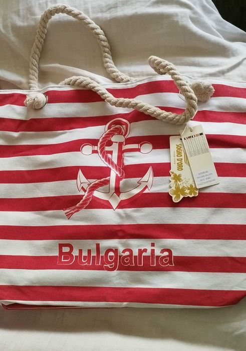 Голяма текстилна чанта с портмоне