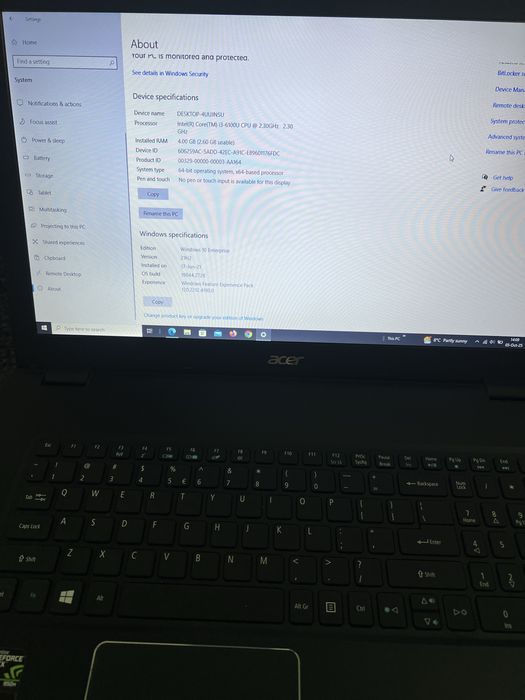 Laptop acer aspire e 17