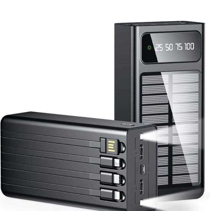 10 000 mAh Соларна батерия с LED диспей - Power Bank KLGO KP-97