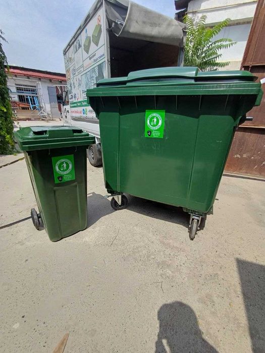 Мусорный бак 1100 метал, пластик