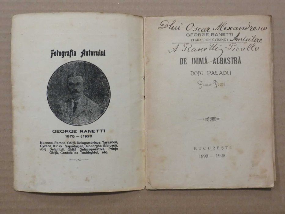 De inima albastra / Dom" Paladu  George Ranetti   1928