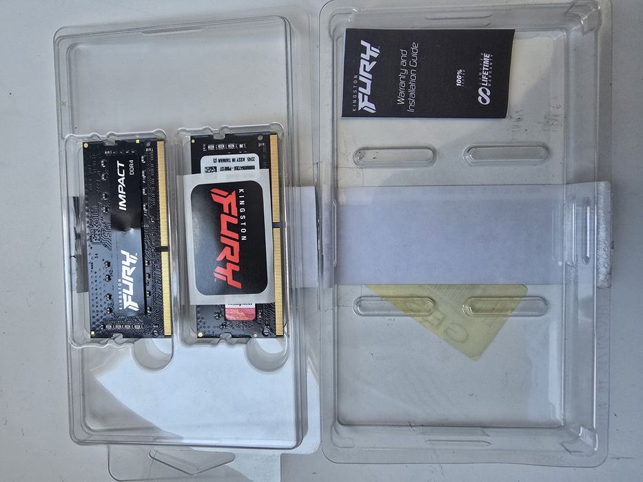 Memorie notebook  laptop .Kingston FURY Impact, 32GB (2x16GB), DDR4, 3200MHz, CL20, 1.2v, Dual