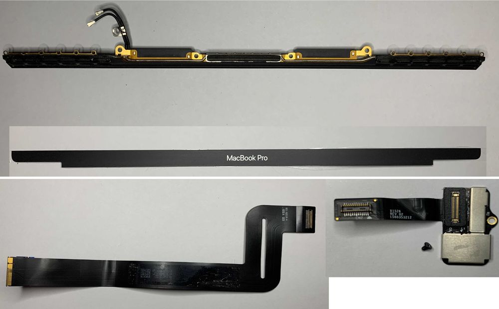 На части MacBook Pro 13" (2019), модел A2159 (два Thunderbolt 3 порта)