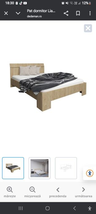 Vând pat nou neutizat cu tot cu saltea .este vidata