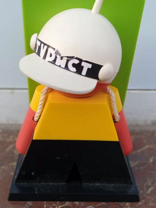 Карандашница детская Турист,винтаж СССР, пластик, 12 см