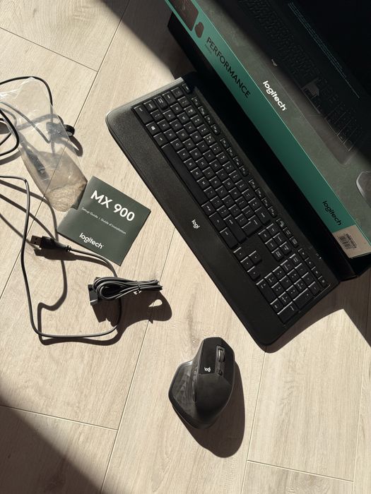 Vand Kit tastatura + mouse Logitech MX900, Wireless, Negru