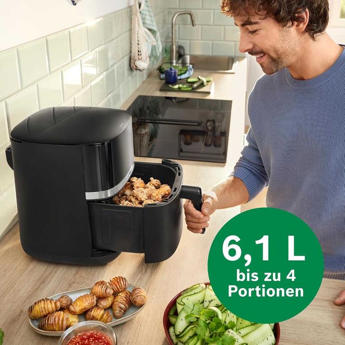 Фритюрник с горещ въздух BOSCH MAF462B0, 6,1 литра, 2050W, 7 програми
