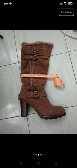 Cizme cu toc 10 cm Deichmann