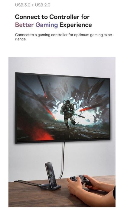 Baseus Hub + Подставка для телефона