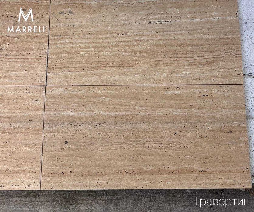 Травертин VIP плочи в шоурум Marreli Stones