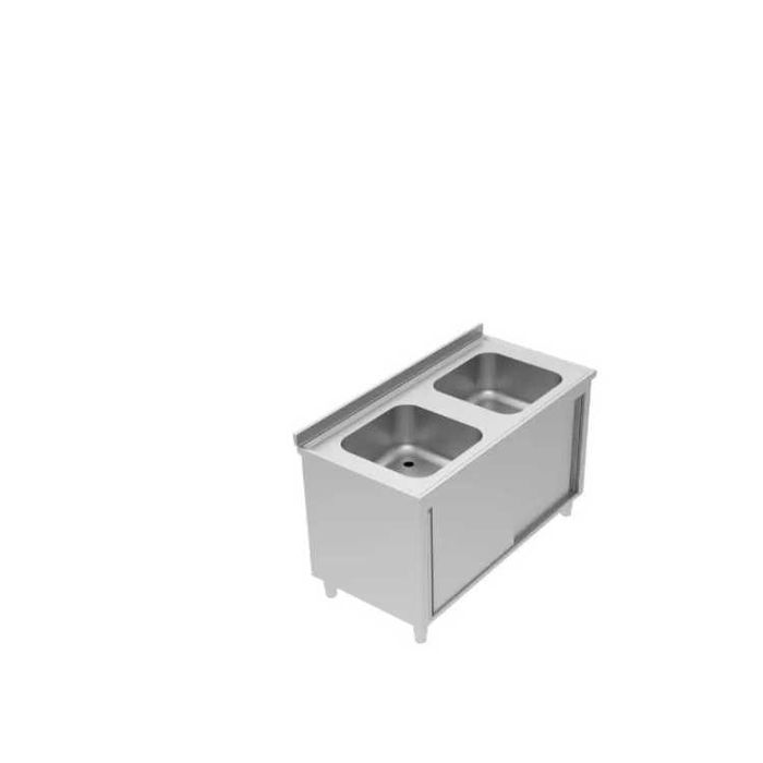 Шкаф с двойна мивка от неръждаема стомана L700 CW2S700