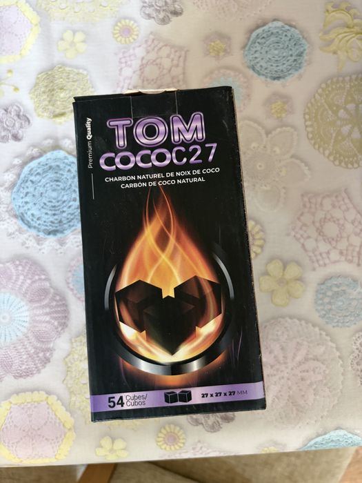 Tom Coco Gold 27 mm 1 Kg Кутия Въглени за Наргиле