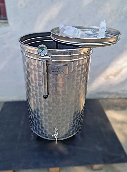 Butoi INOX Alimentar cu capac flotant pentru vin 150 litri