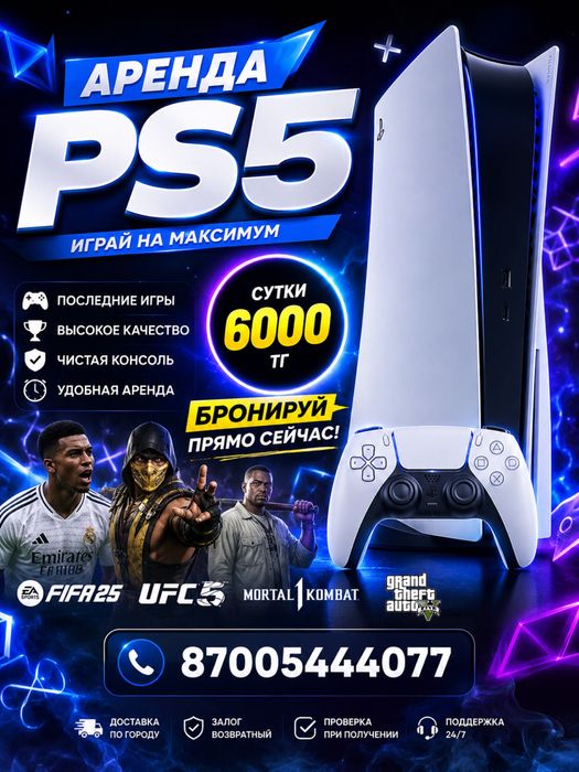 Аренда/Прокат Sony Playstation 5 PS/PS5