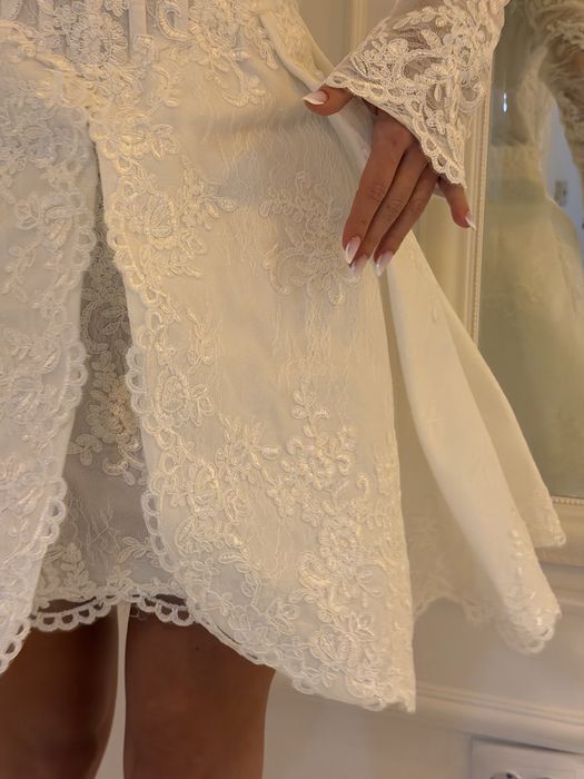 Rochie eveniment XS-S/ mireasa / dantela alba