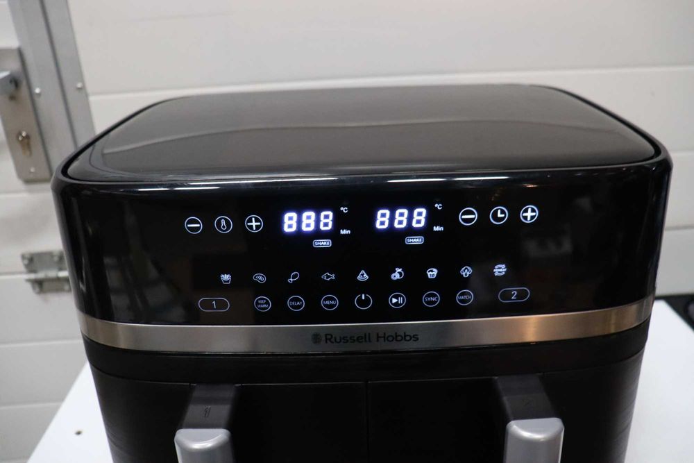Фритюрник с горещ въздух Russell Hobbs SatisFry 27681-56, 2 отделения, 9 л, бърз, с горещ въздух [2 отделения по 4,5 литра всяко, много тиха работа