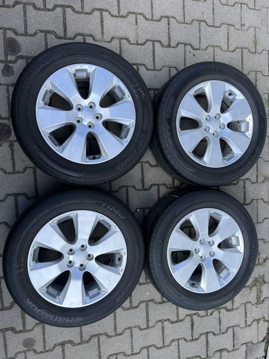 Jante aliaj 5x100mm, anvelope vara 225/60 R17 Subaru Forester, Outback