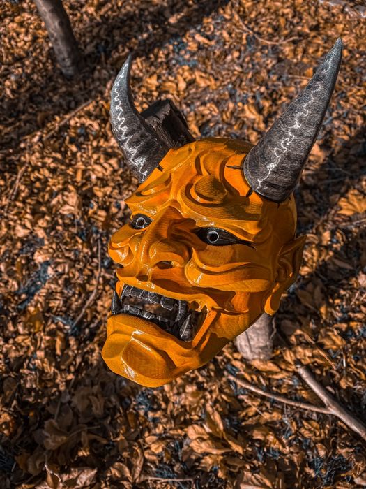 Традиционна японска маска Hannya демон Yokai Japanese mask Oni Samurai