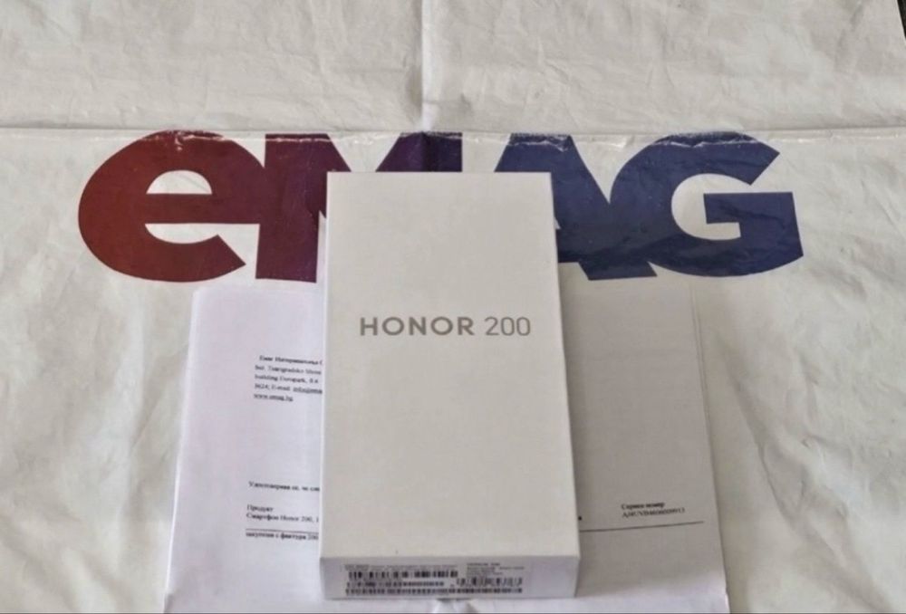 КАТО НОВ 512GB Honor 200 12GB 5G EMAG Гаранция 2026г. Black / Черен