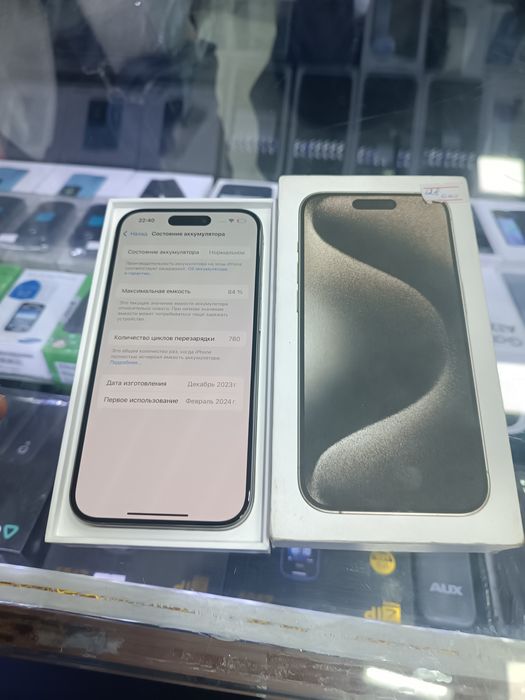 Iphone 15 pro 128gb org ekran qoʻyilgan ozgina palasa bor