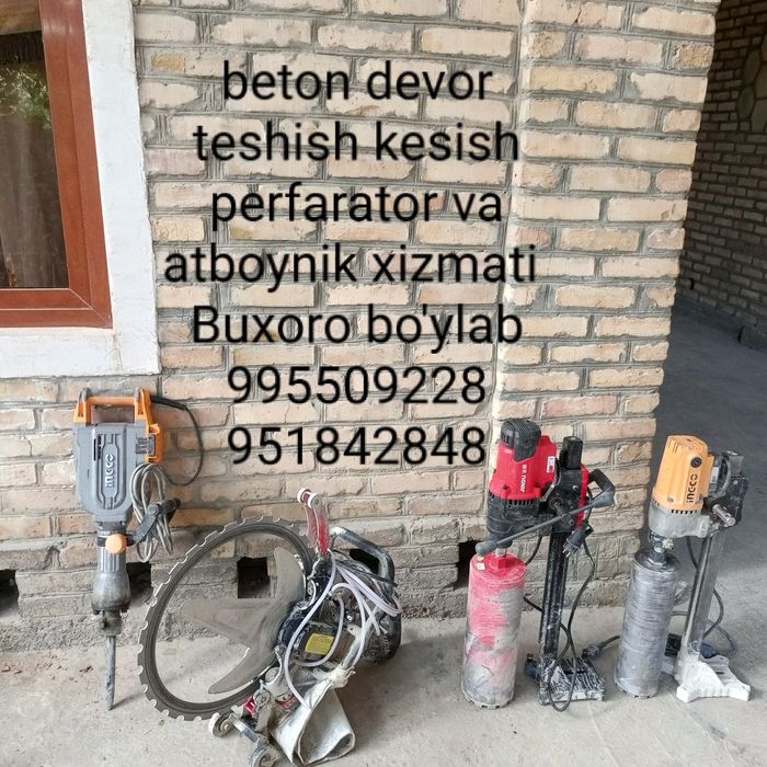 Beton devor teshish xizmati