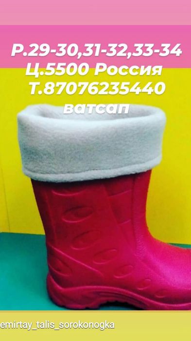 Сапожки осенние на флисе