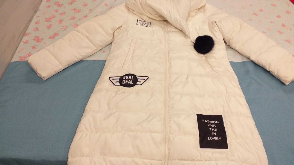 Дамско много красива шуба в бяло размер хл-120лв.